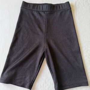 H&M Black Ribbed Bike Shorts